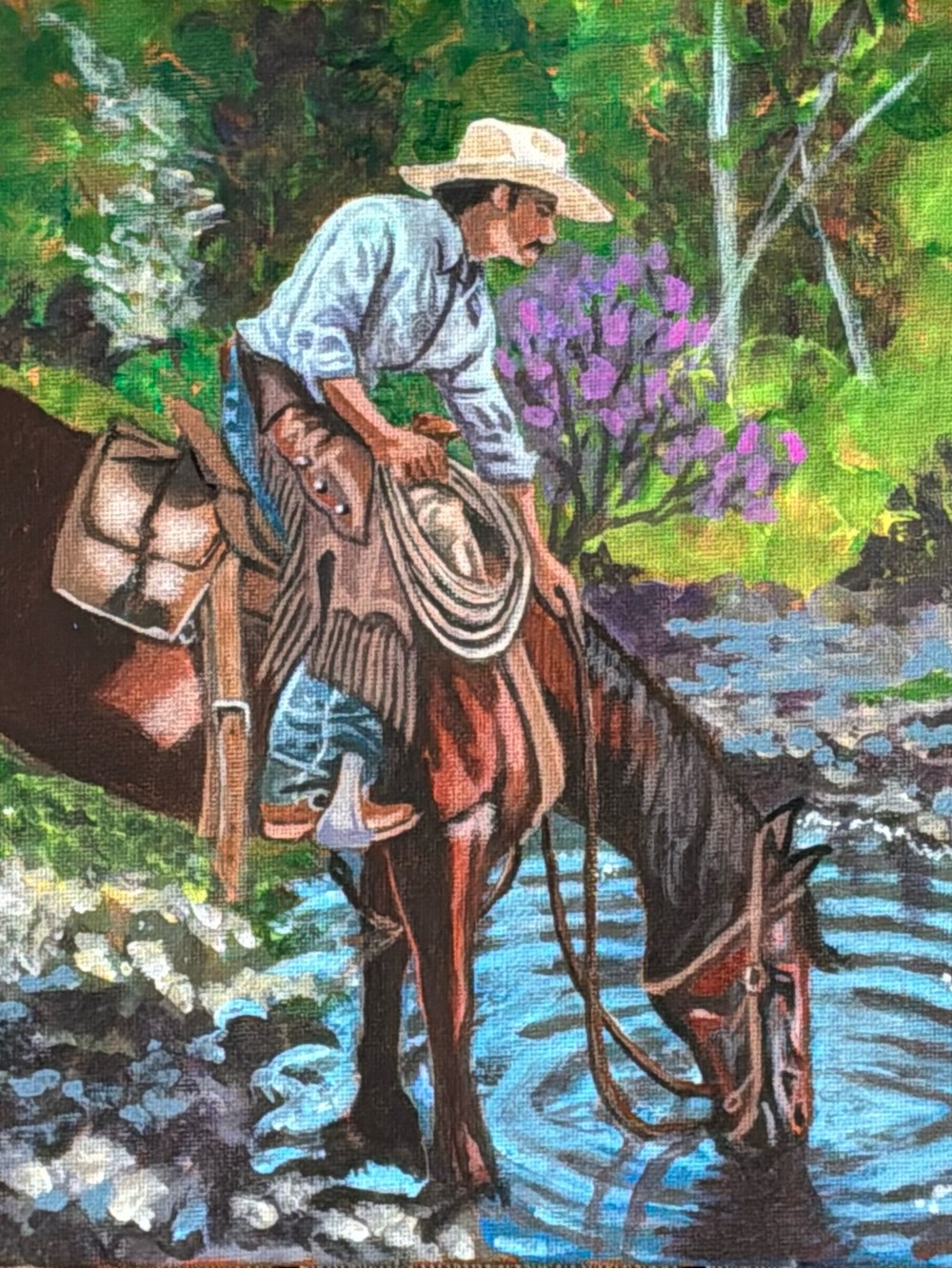 Cool Water - 8X10” original oil painting on canvas board